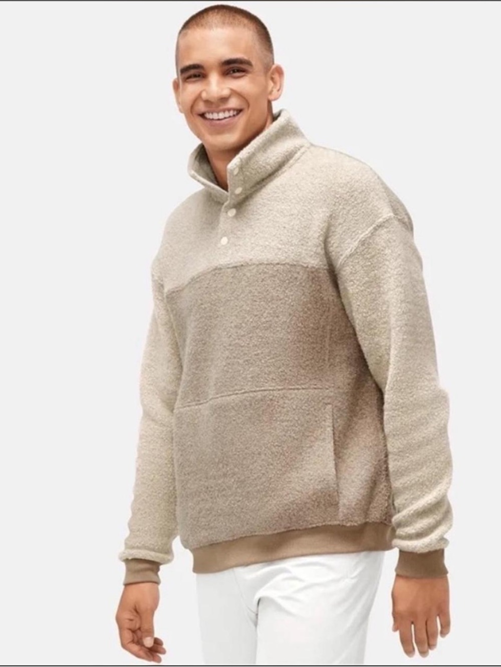 Outdoor Voices MegaFleece Snap Pullover Teddy Fleece Jacket L